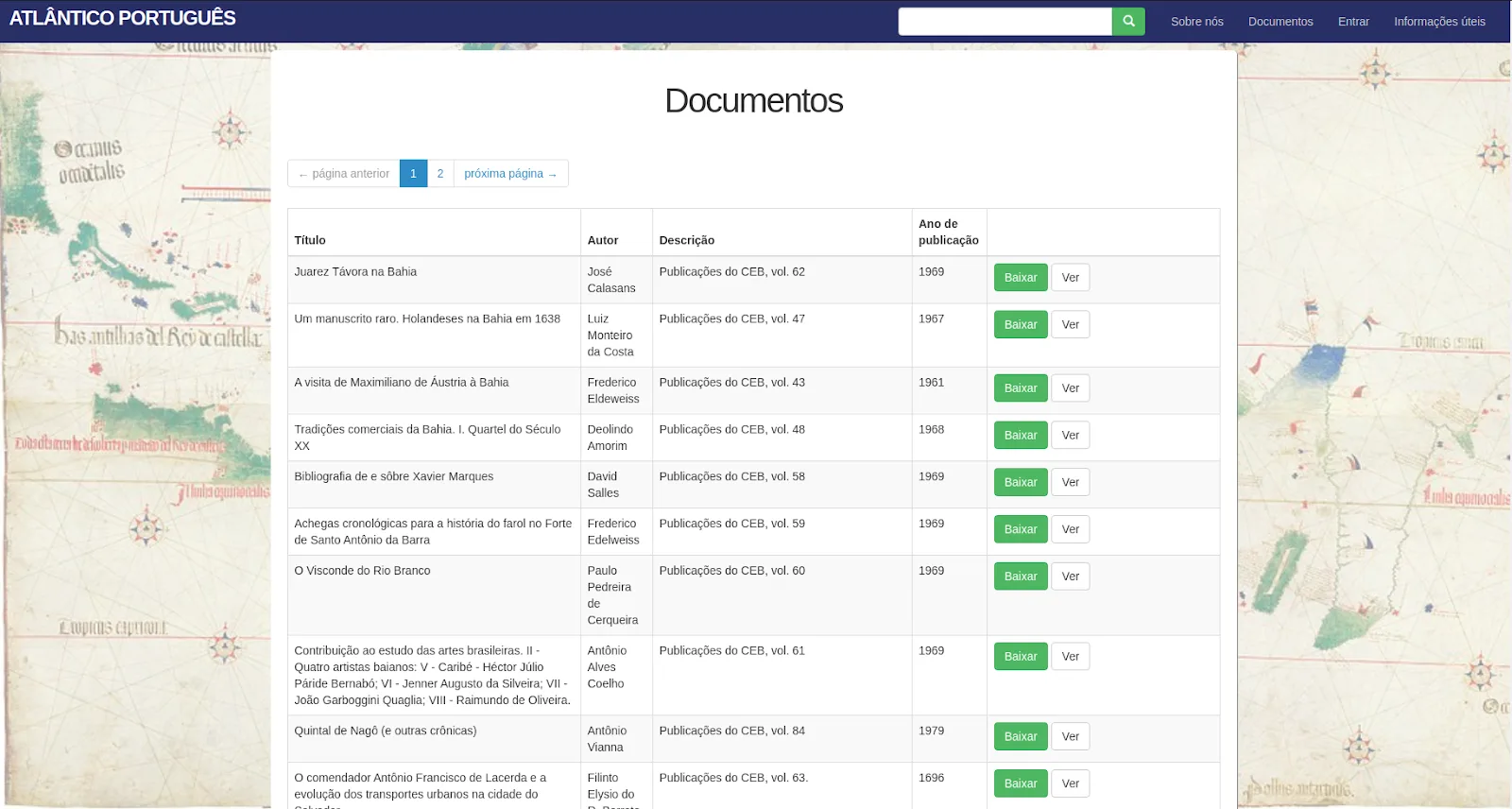 Portuguese Atlantic digital historical archive screenshot