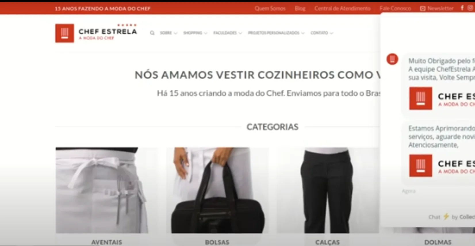 Chefstrela gastronomy e-commerce website screenshot
