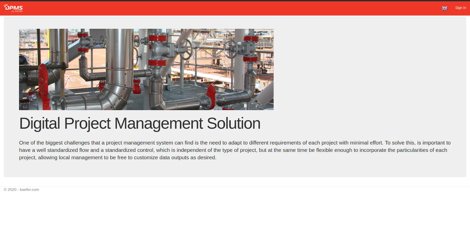 DPMS digital management system screenshot