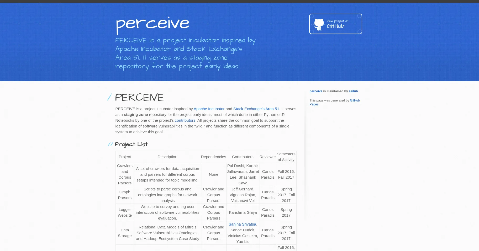 Perceive vulnerability extraction tool screenshot