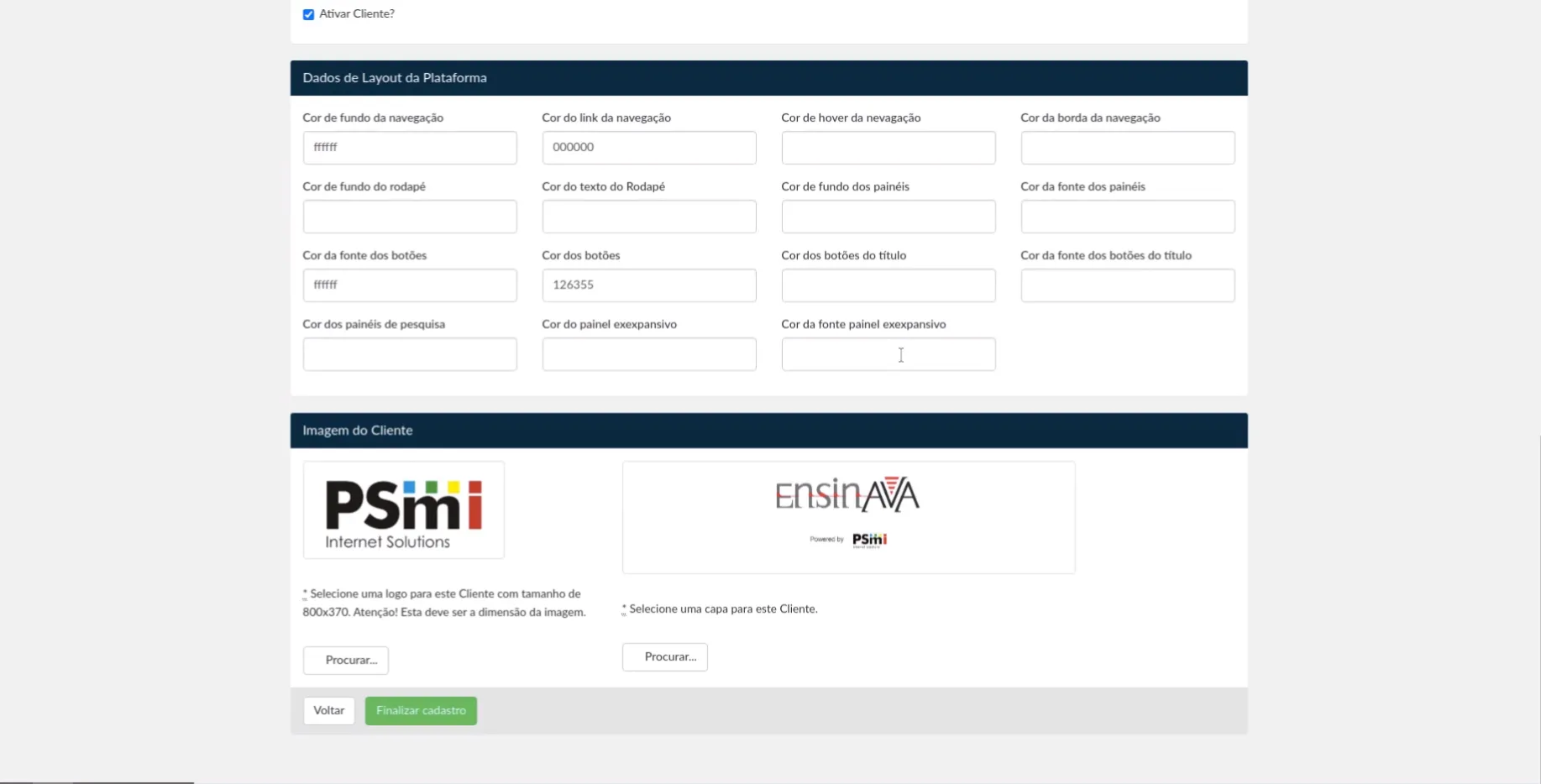 PSMI education platform screenshot